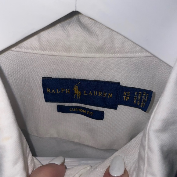 TWO white ralph lauren button downs - Picture 2 of 6